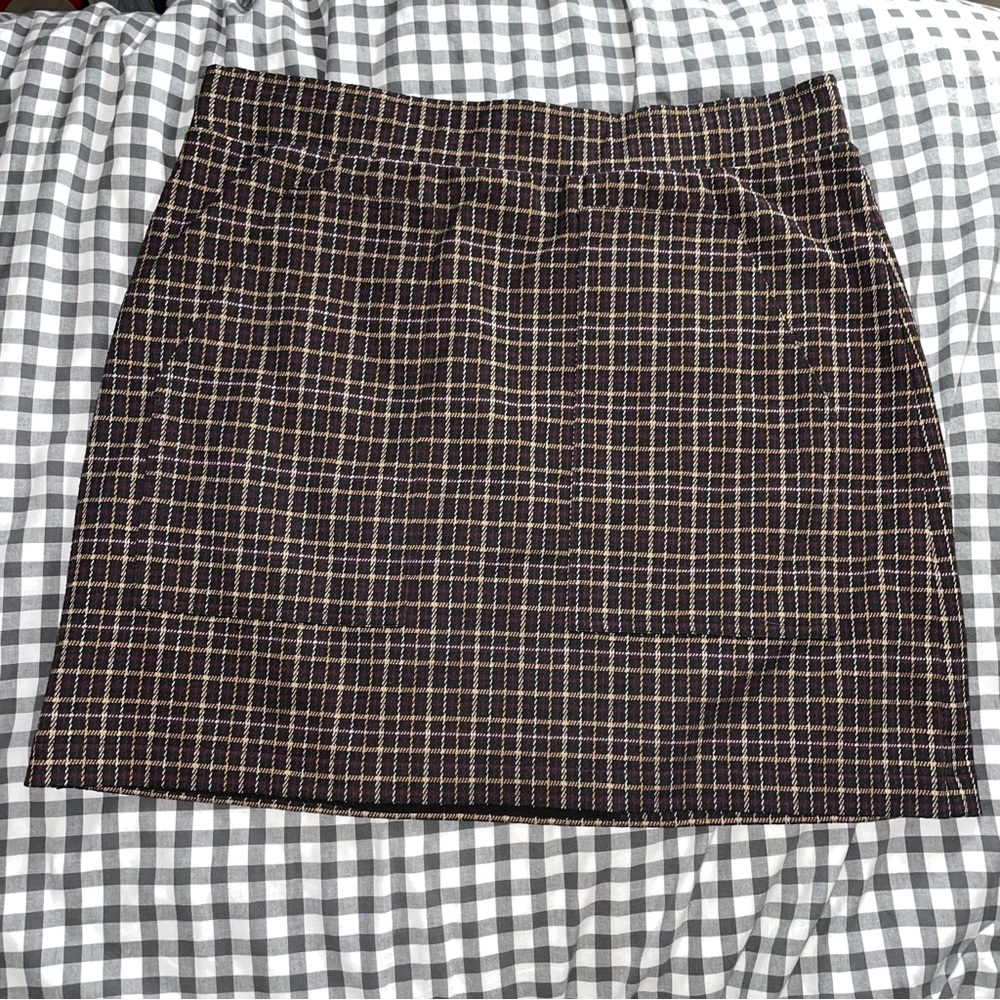Loft Plaid Miniskirt